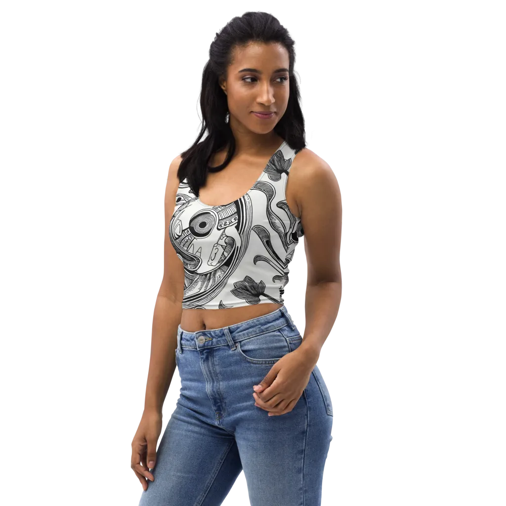 Rhythmic Riddle on Crop Top — Left Front