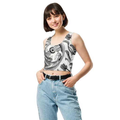 Rhythmic Riddle on a Crop Top