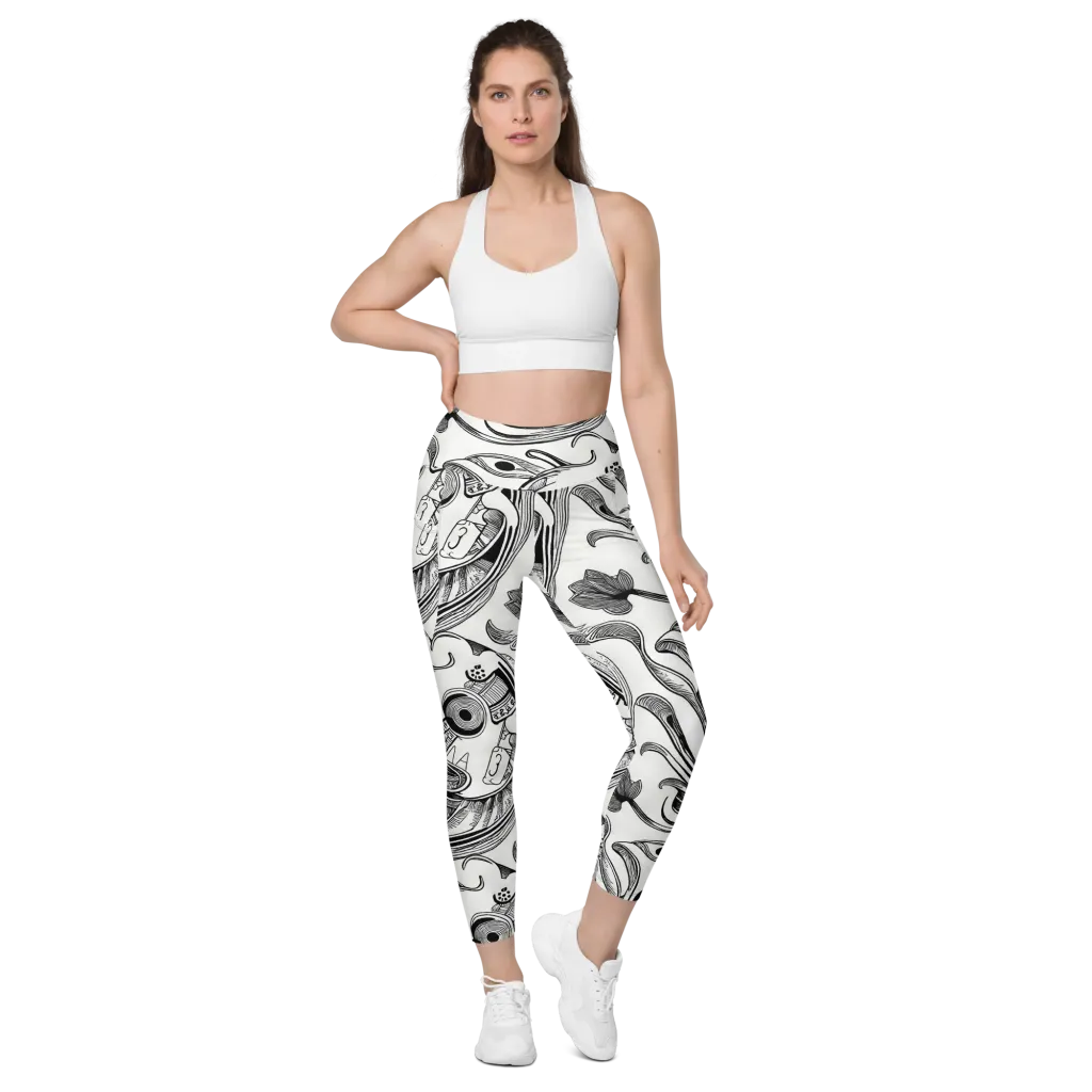 Rhythmic Riddle on Leggings with Pockets — Front