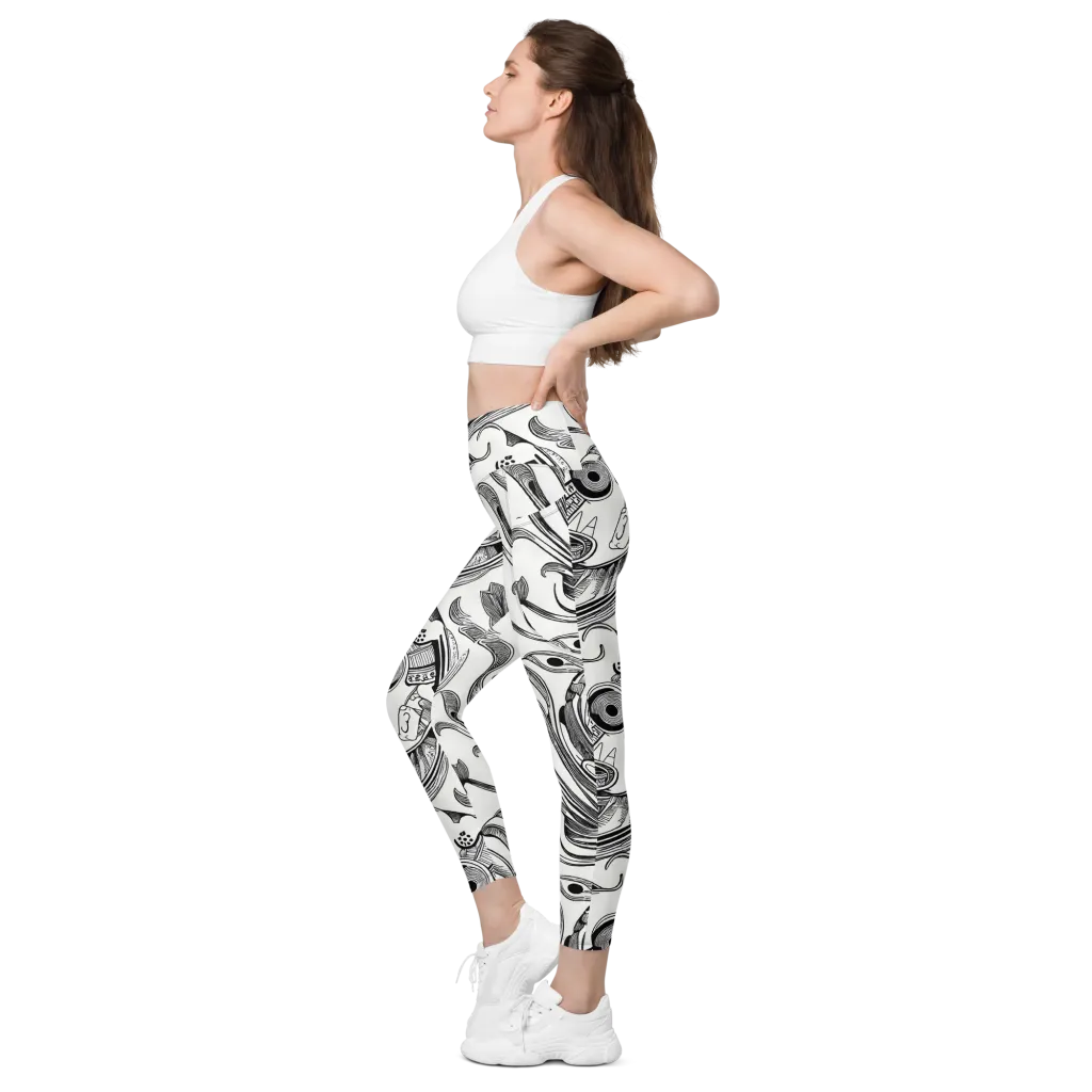 Rhythmic Riddle on Leggings with Pockets — Left