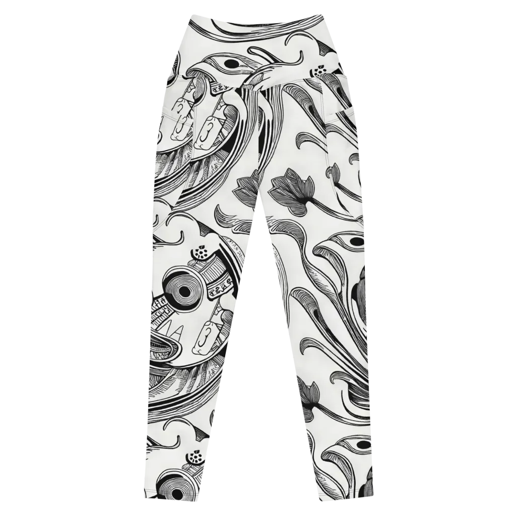 Rhythmic Riddle on Leggings with Pockets — Front