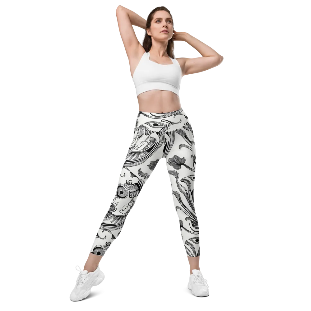 Rhythmic Riddle on Leggings with Pockets — Front