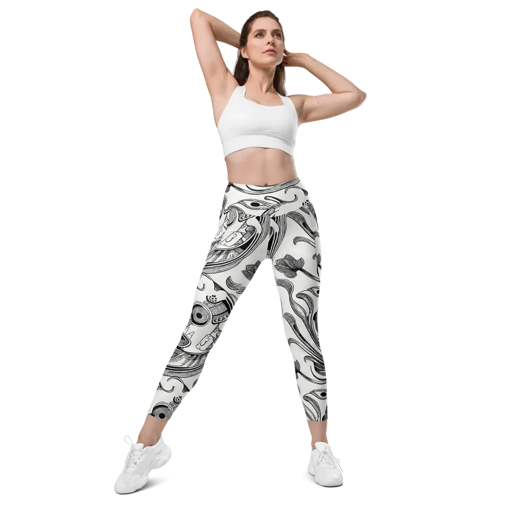 Rhythmic Riddle on Leggings with Pockets — Front