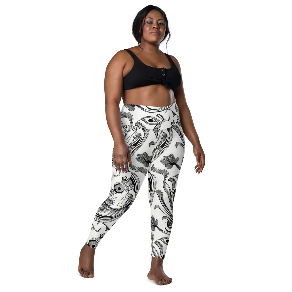 Rhythmic Riddle on Leggings with Pockets — Front