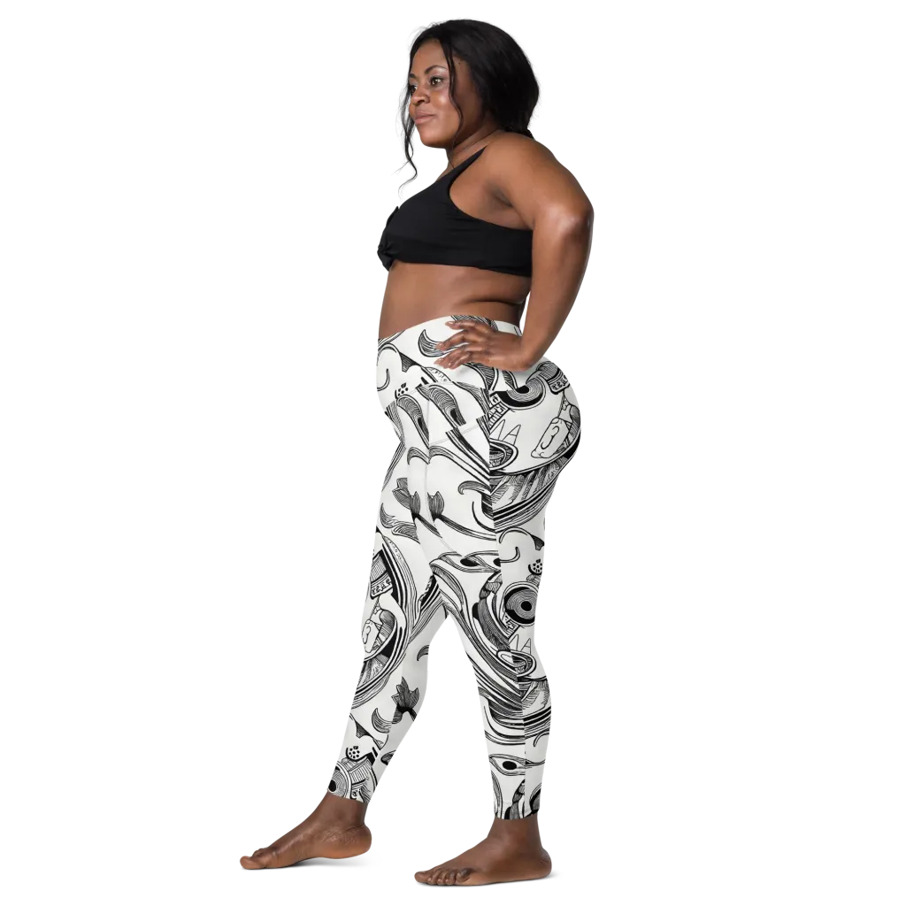 Rhythmic Riddle on Leggings with Pockets — Left