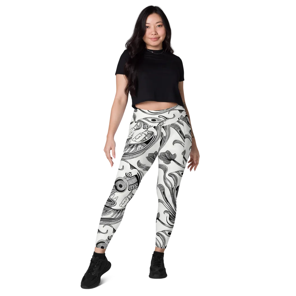 Rhythmic Riddle on Leggings with Pockets — Front