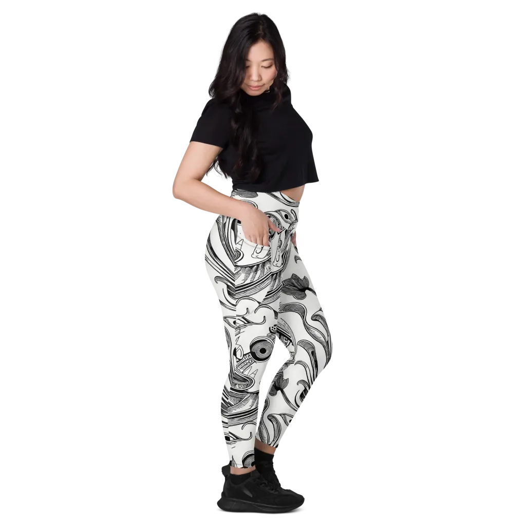 Rhythmic Riddle on Leggings with Pockets — Right