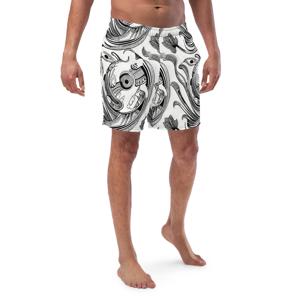 Rhythmic Riddle on Swim Trunks — Front