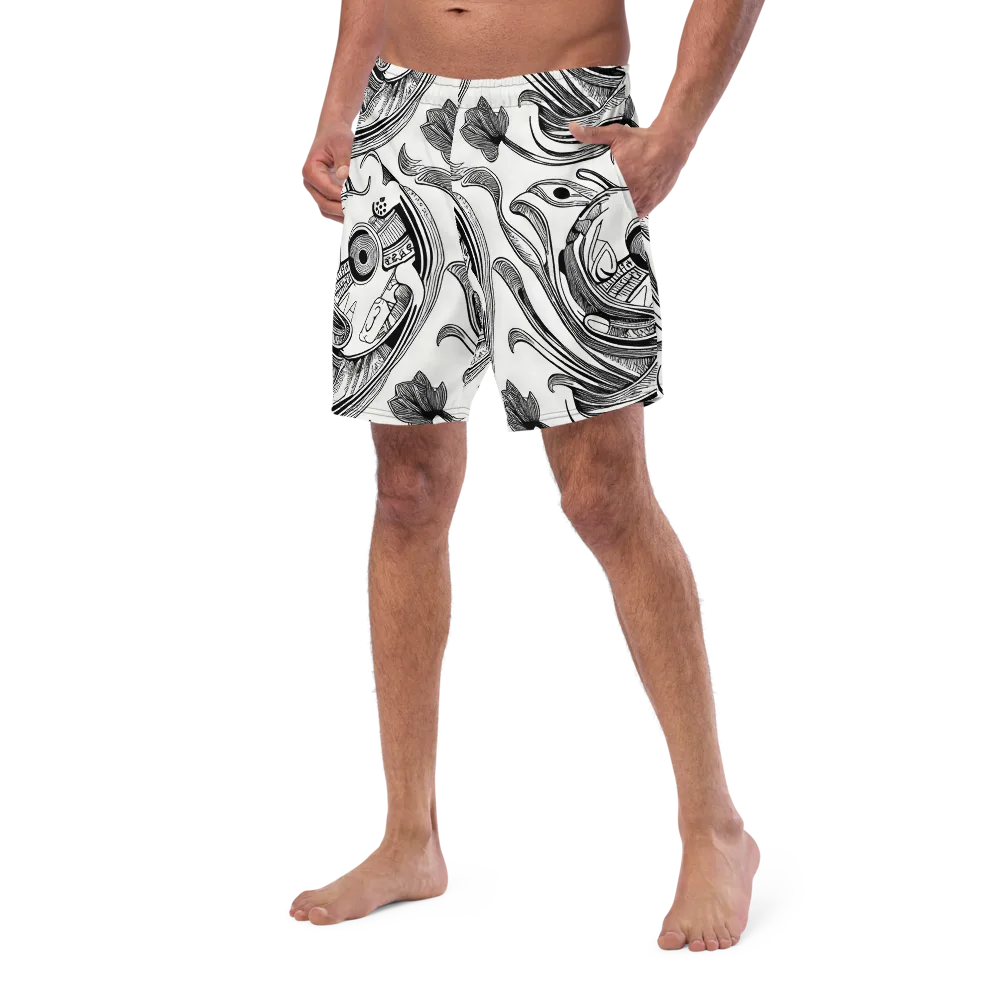 Rhythmic Riddle on Swim Trunks — Left Front