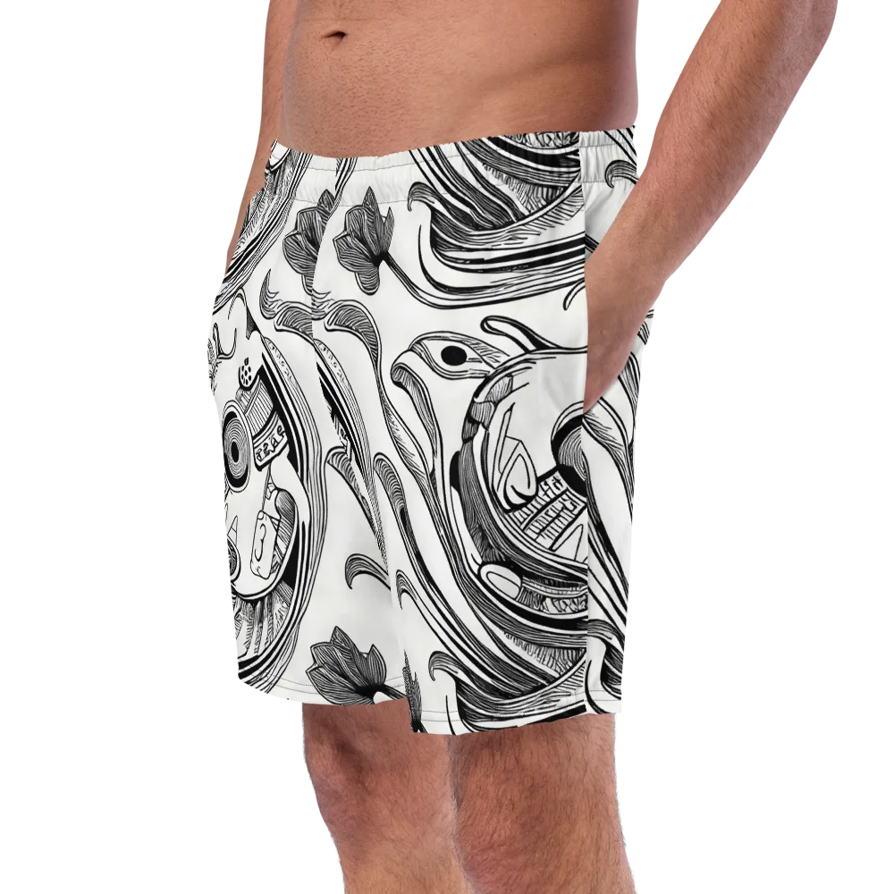 Rhythmic Riddle on Swim Trunks — Left Front