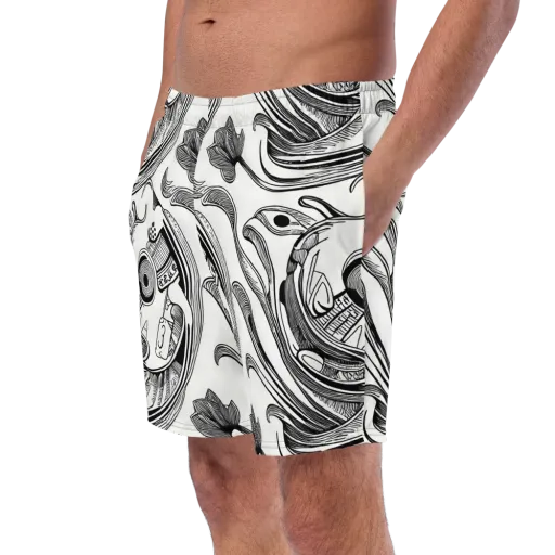 Rhythmic Riddle on a Swim Trunks