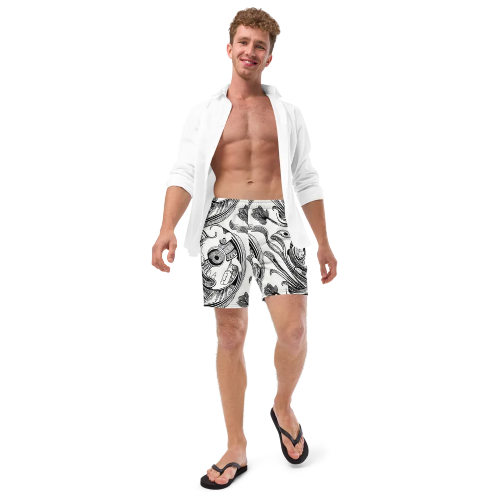 Rhythmic Riddle on Swim Trunks — Front