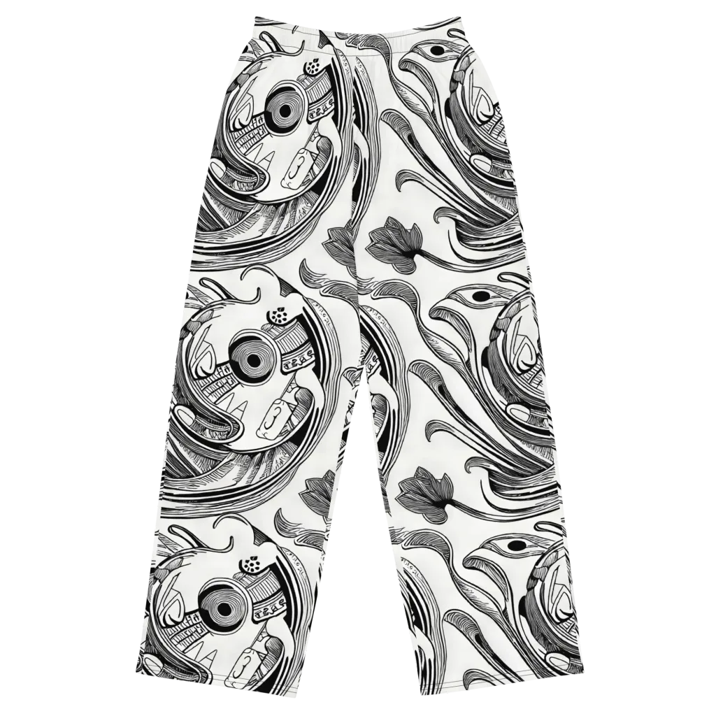 Rhythmic Riddle on Wide-Leg Pants — Front