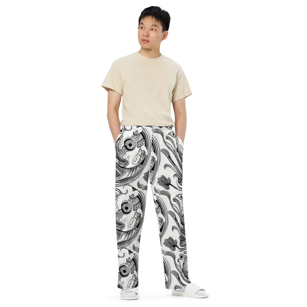 Rhythmic Riddle on Wide-Leg Pants — Front