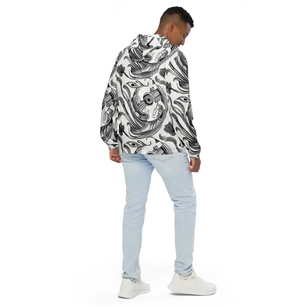 Rhythmic Riddle on Men's Windbreaker — Back