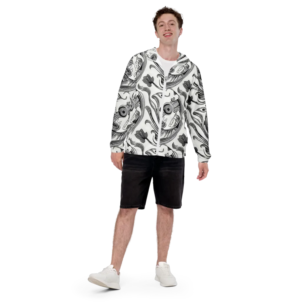 Rhythmic Riddle on Men's Windbreaker — Front