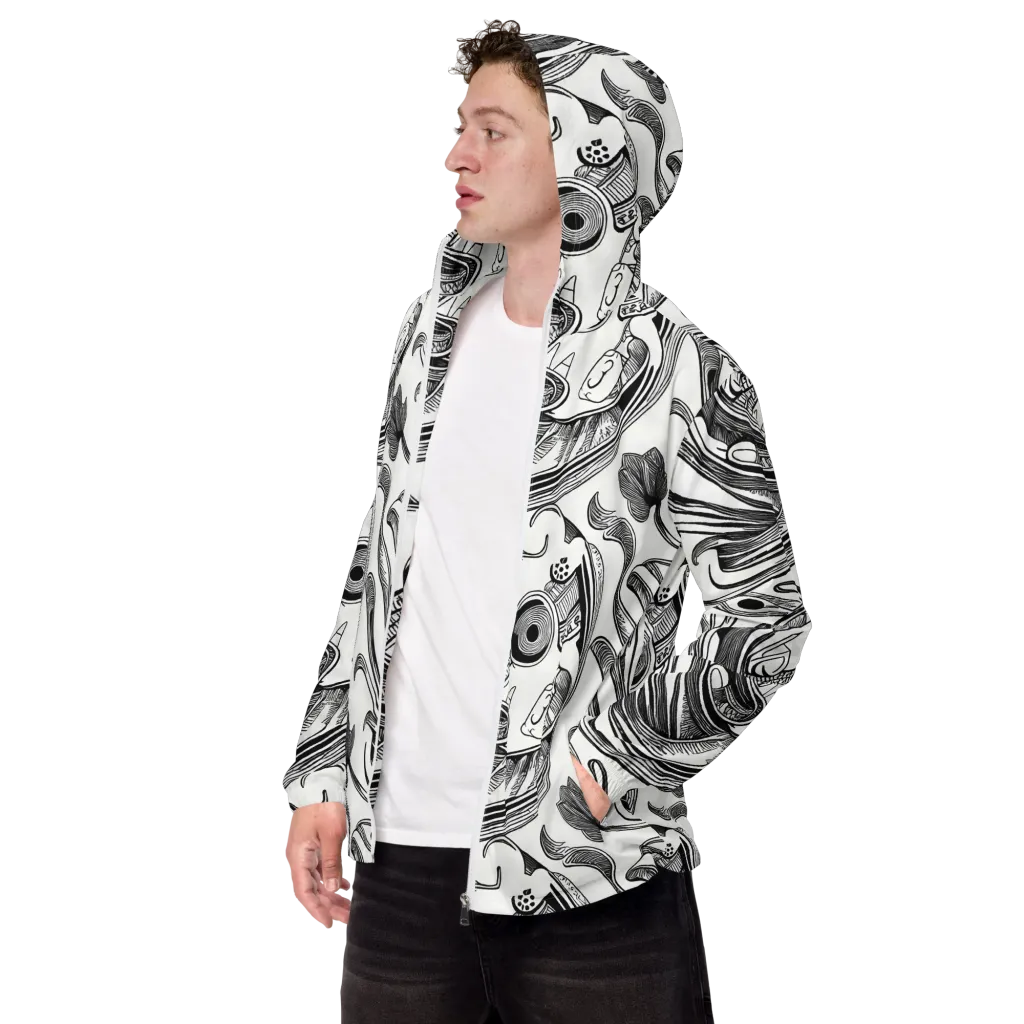Rhythmic Riddle on Men's Windbreaker — Left Front