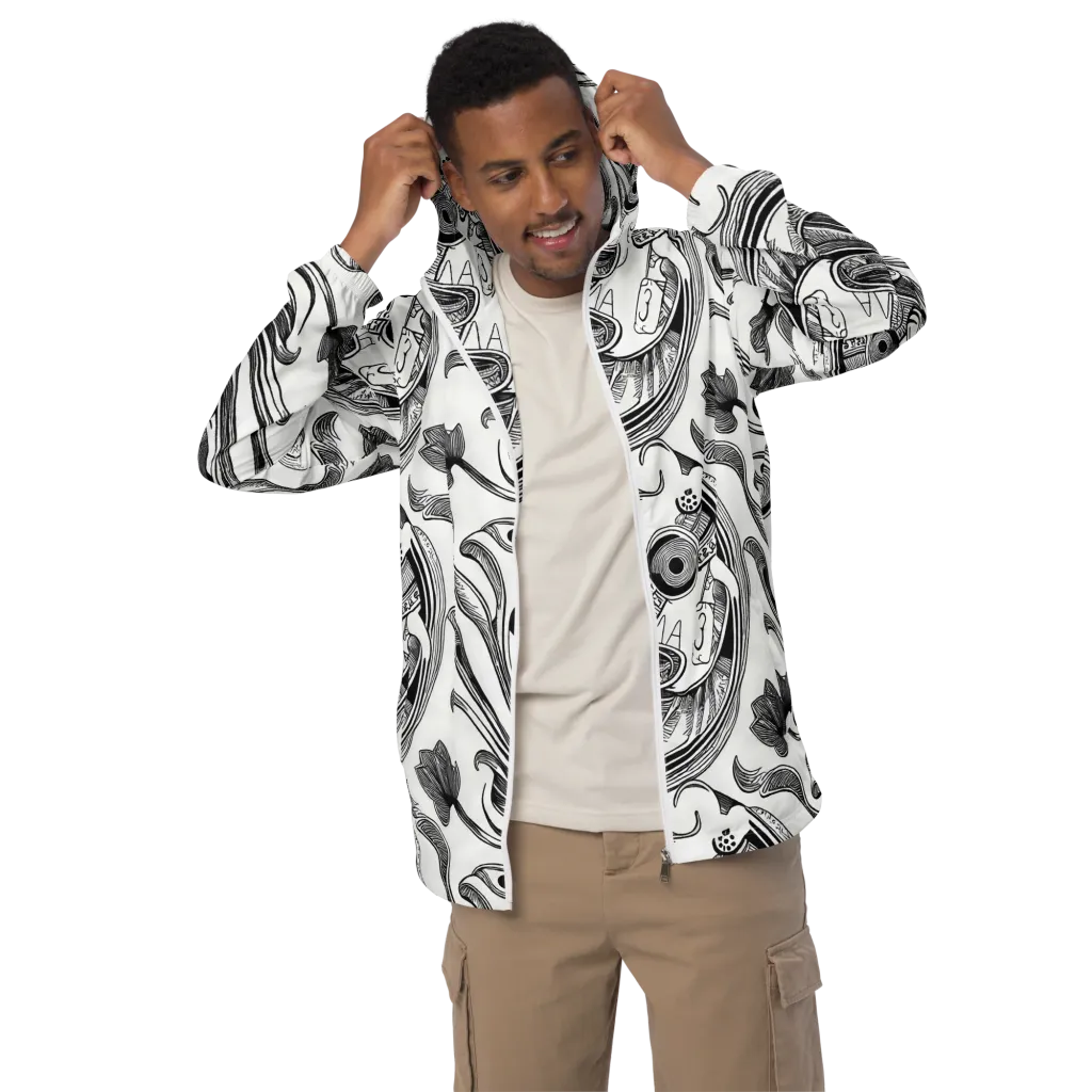 Rhythmic Riddle on Men's Windbreaker — Front