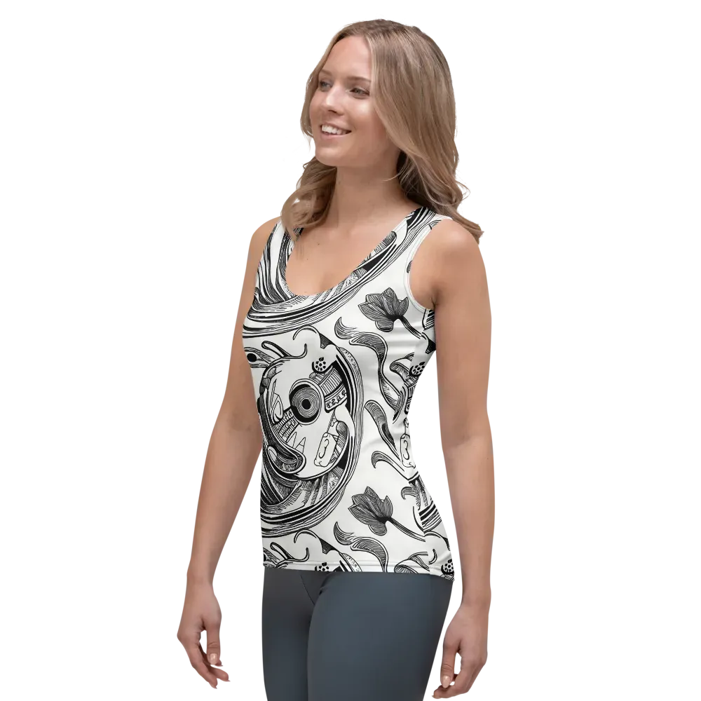 Rhythmic Riddle on Women's Tank Top — Left Front