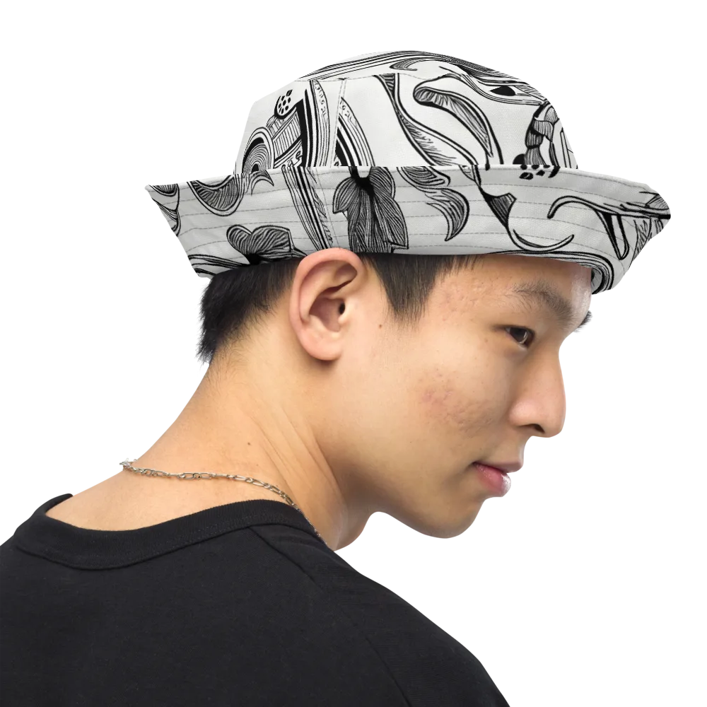 Rhythmic Riddle on Reversible Bucket Hat — Right Outside