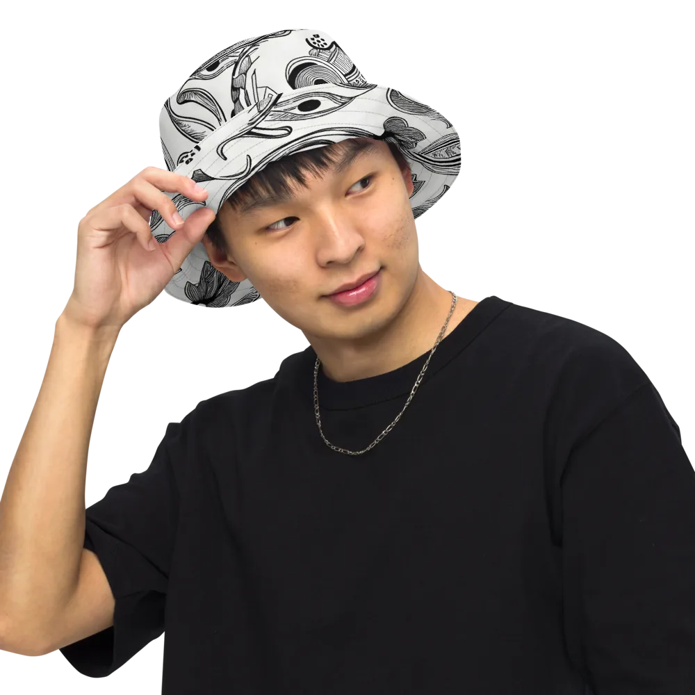 Rhythmic Riddle on Reversible Bucket Hat — Front Inside