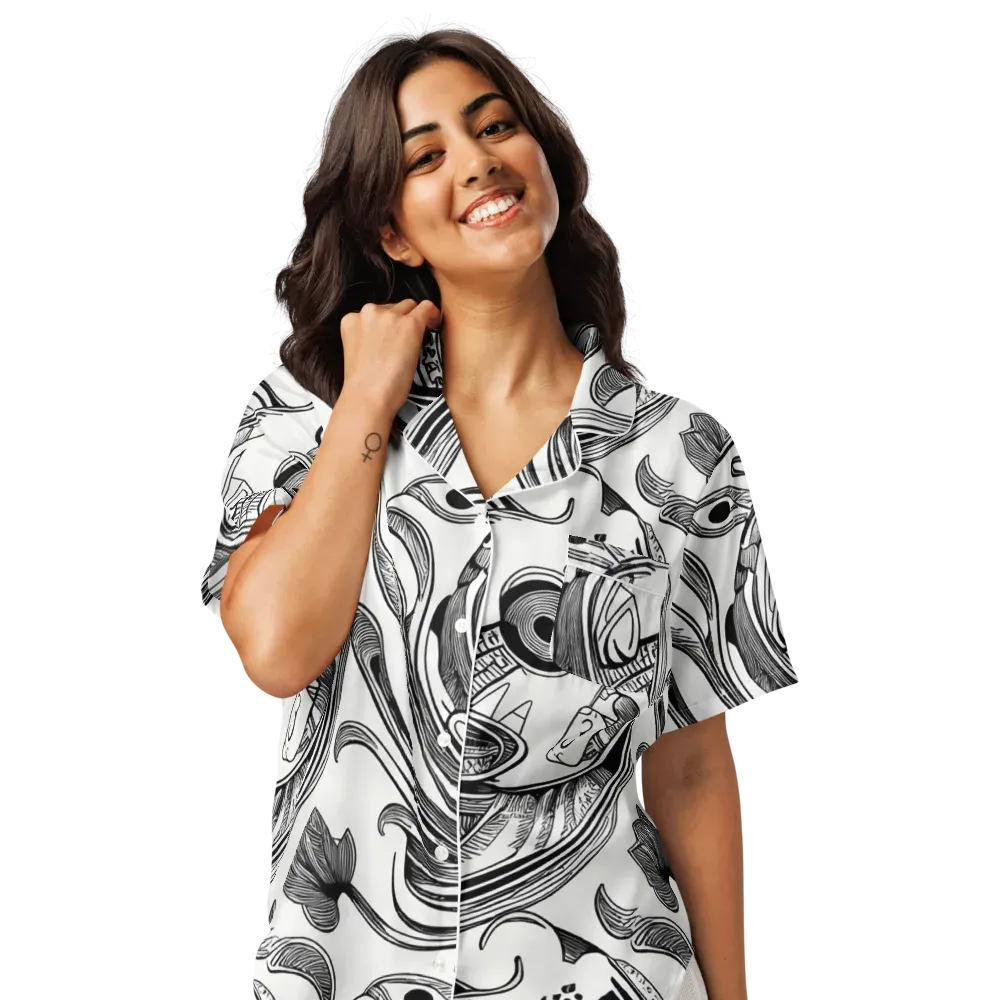 Rhythmic Riddle on Women's Short Sleeve Pajama Top — Front