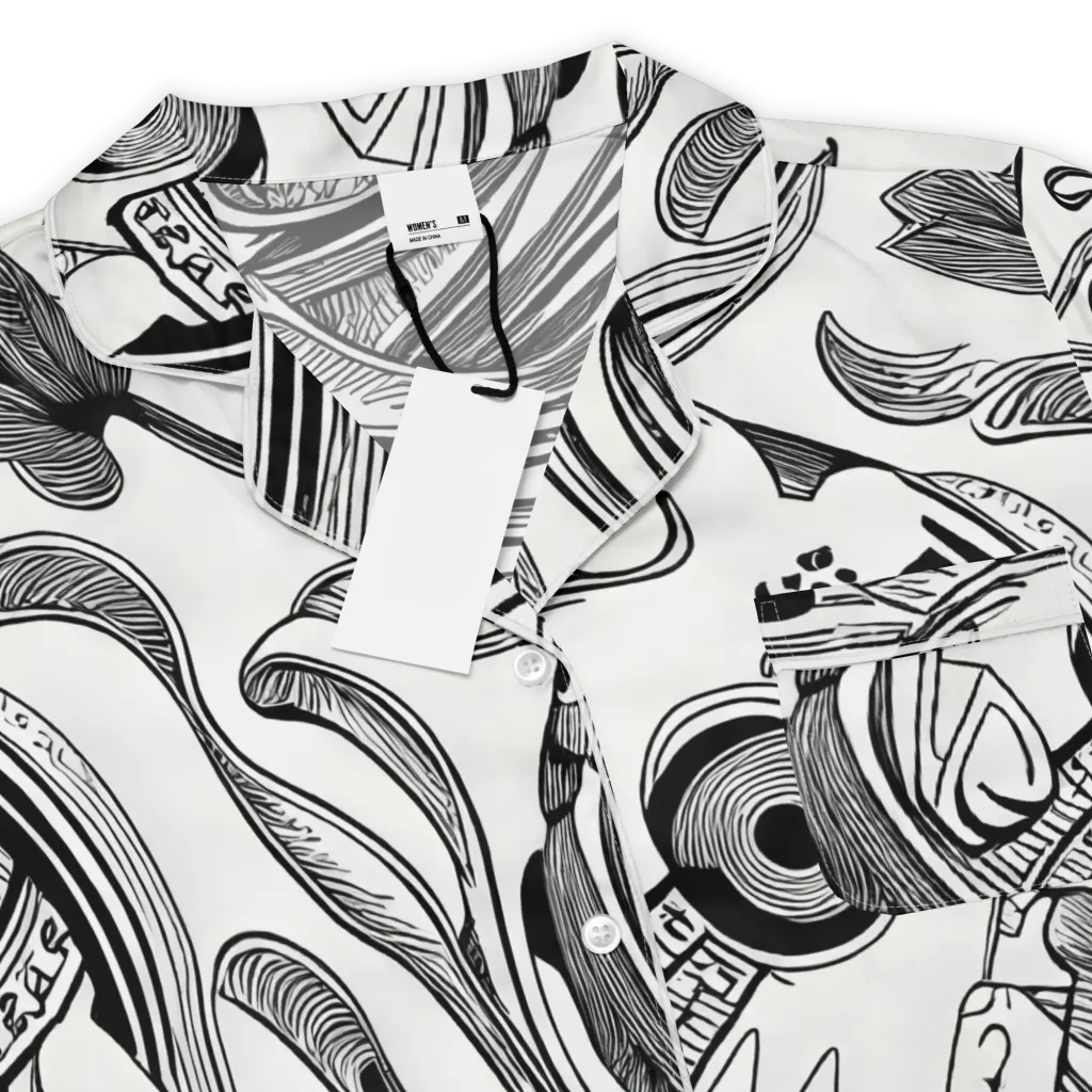 Rhythmic Riddle on Women's Short Sleeve Pajama Top — Product details