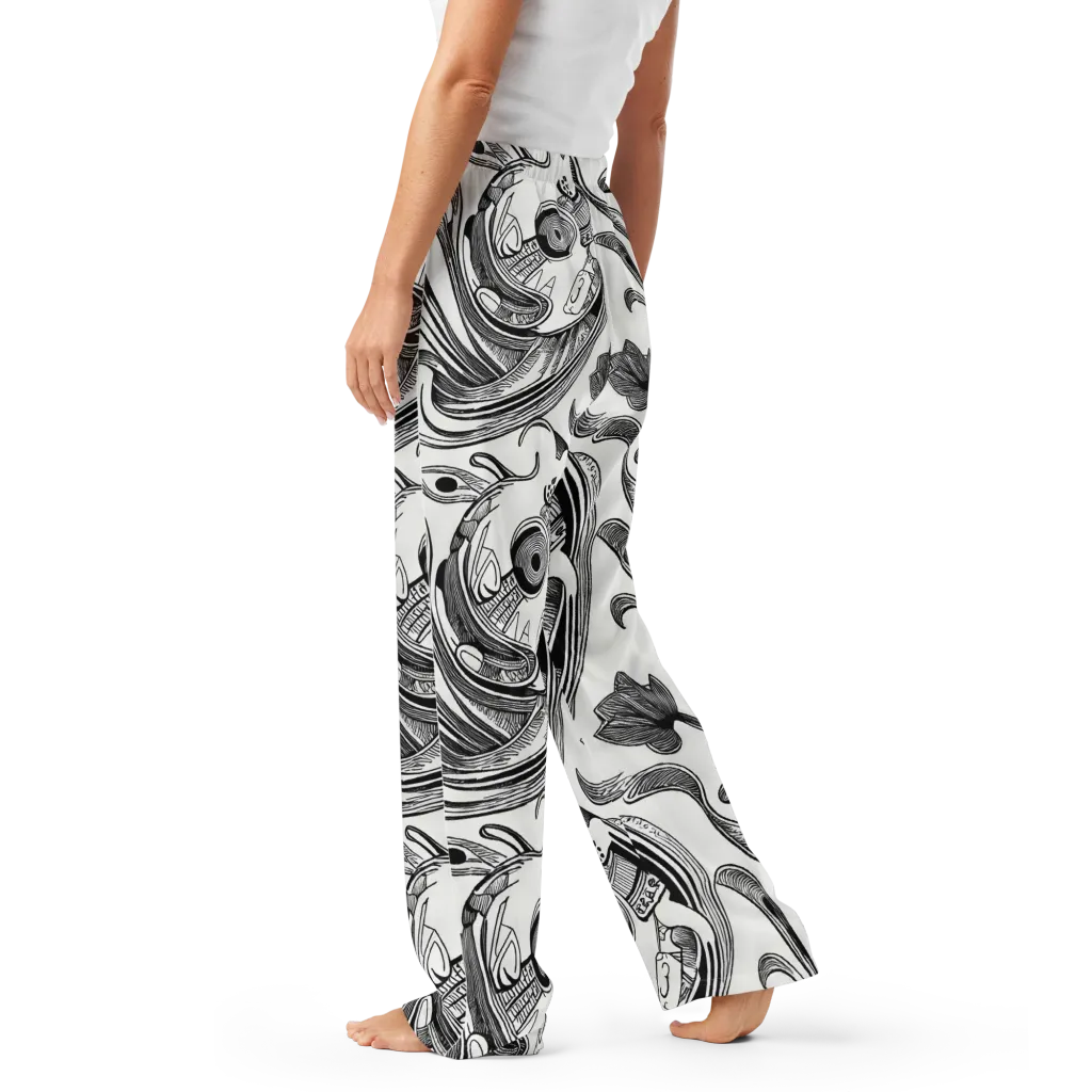 Rhythmic Riddle on Women's Pajama Pants — Left