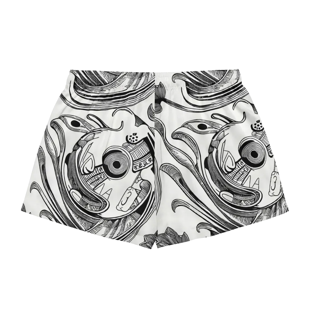Rhythmic Riddle on Women's Pajama Shorts — Back