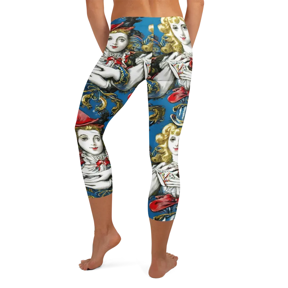 Masquerade Echoes on Capri Leggings — Back