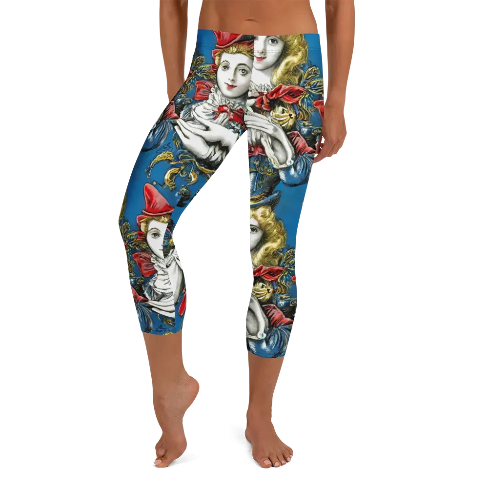 Masquerade Echoes on Capri Leggings — Front