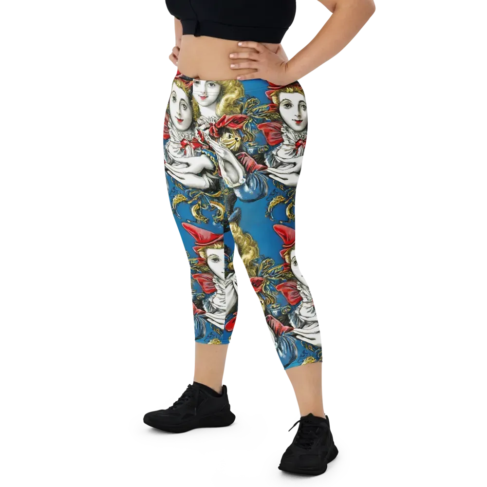 Masquerade Echoes on Capri Leggings — Front