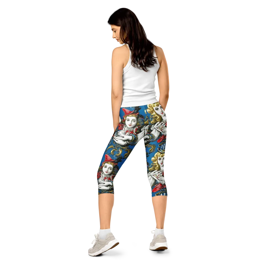 Masquerade Echoes on Capri Leggings — Back