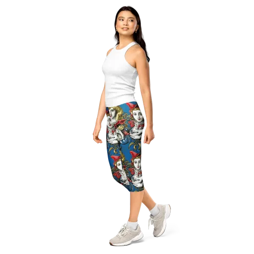 Masquerade Echoes on a Capri Leggings