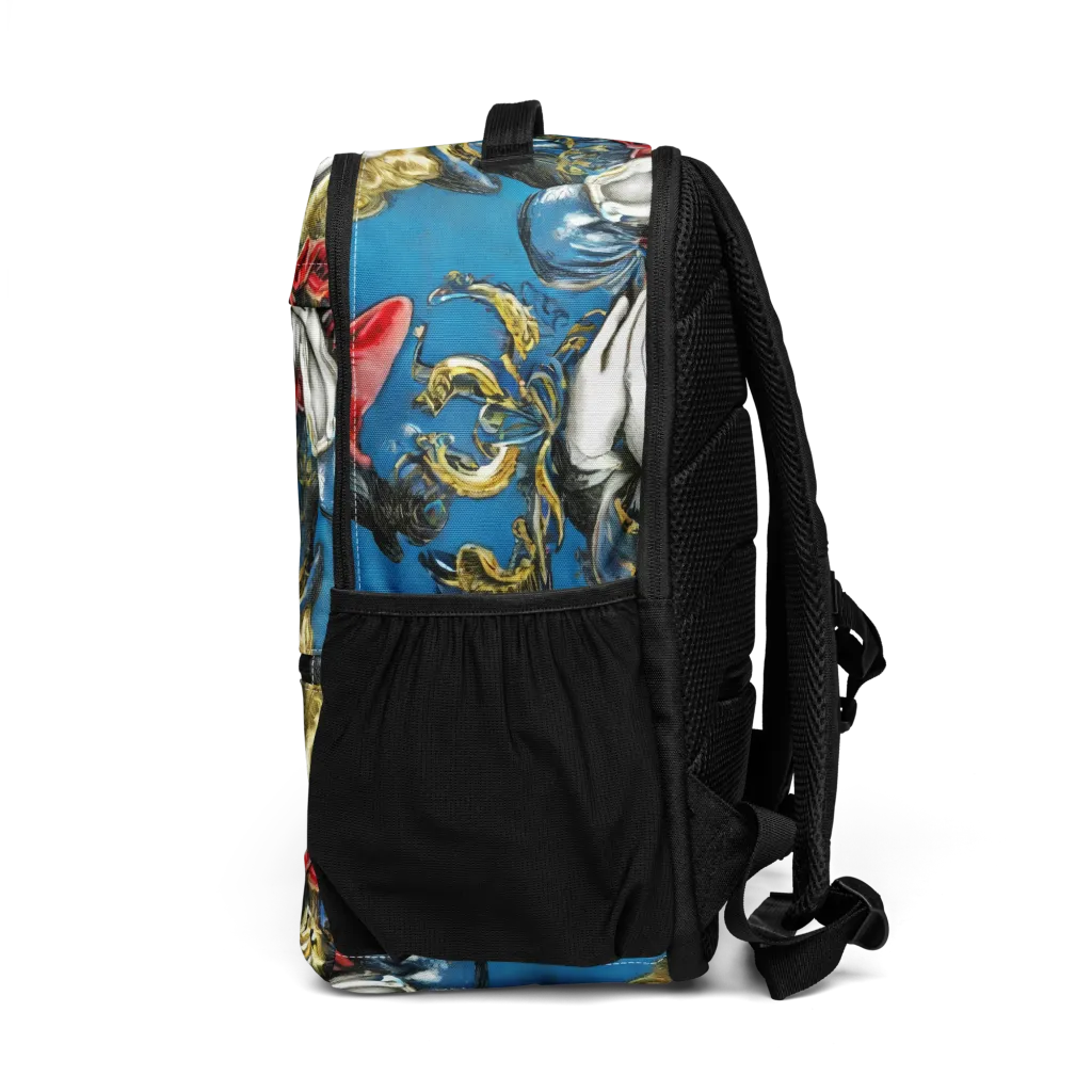 Masquerade Echoes on Utility Backpack — Left