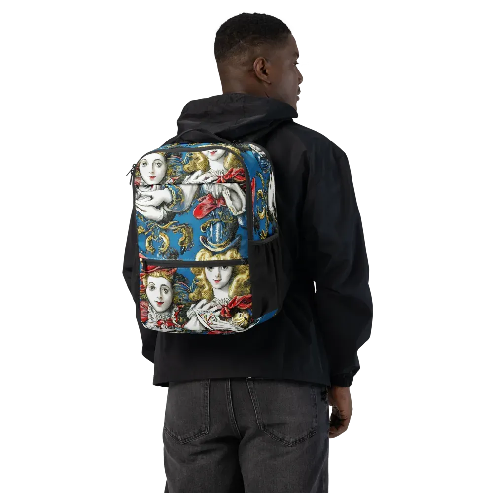 Masquerade Echoes on Utility Backpack — Back