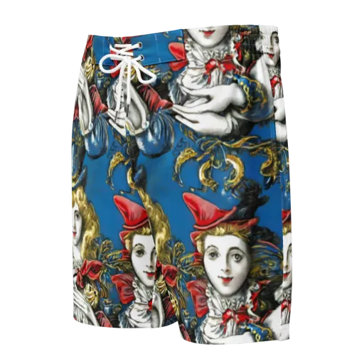 Masquerade Echoes on a Men's Board Shorts