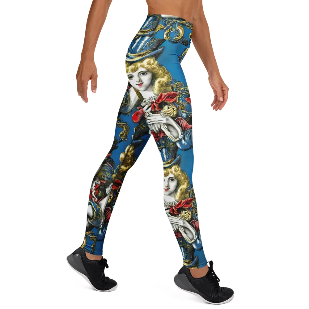 Masquerade Echoes on Yoga Leggings — Right