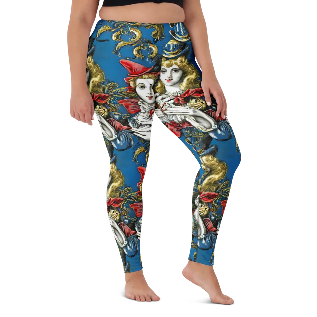 Masquerade Echoes on Yoga Leggings — Front