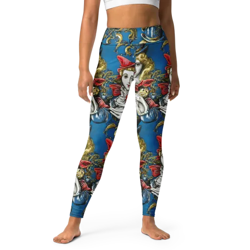 Masquerade Echoes on a Yoga Leggings