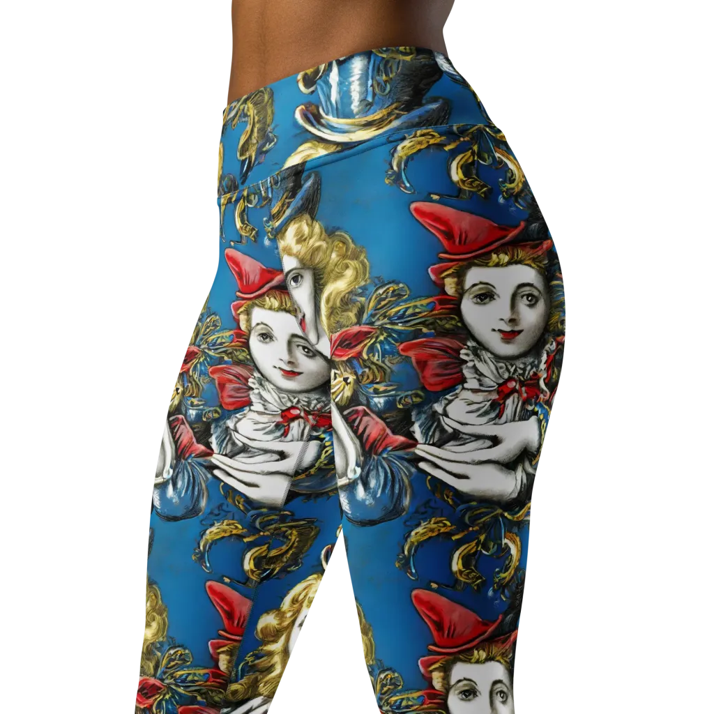Masquerade Echoes on Yoga Leggings — Left Front