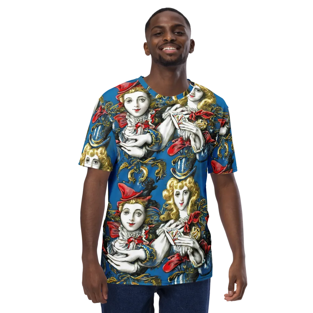 Masquerade Echoes on Men's Crew Neck T-Shirt — Front