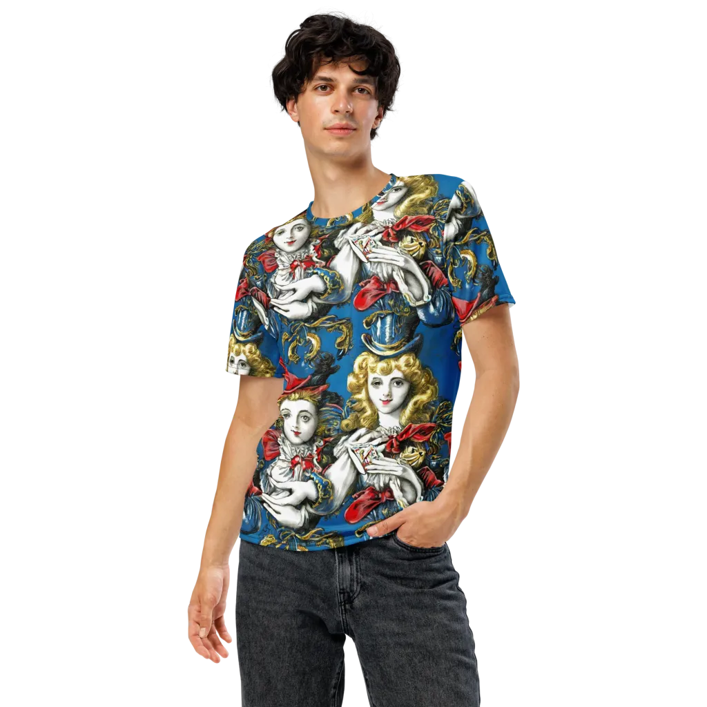 Masquerade Echoes on Men's Crew Neck T-Shirt — Front