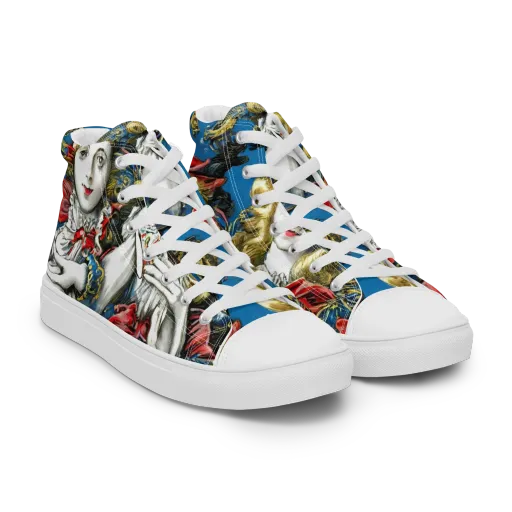 Masquerade Echoes on a Men's High Top Canvas Shoes