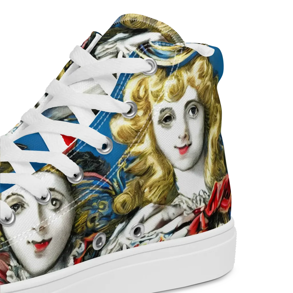 Masquerade Echoes on Men's High Top Canvas Shoes — Product details 2