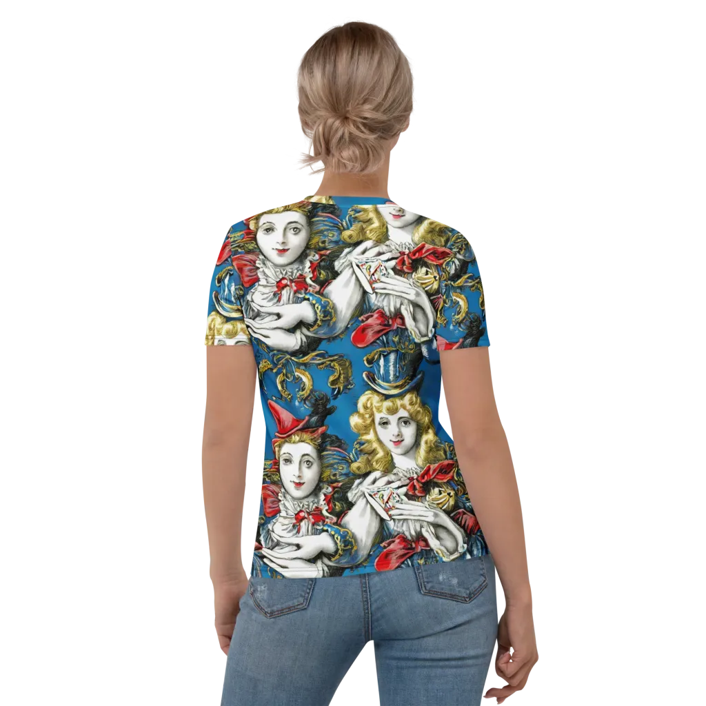 Masquerade Echoes on Women's Crew Neck T-Shirt — Back