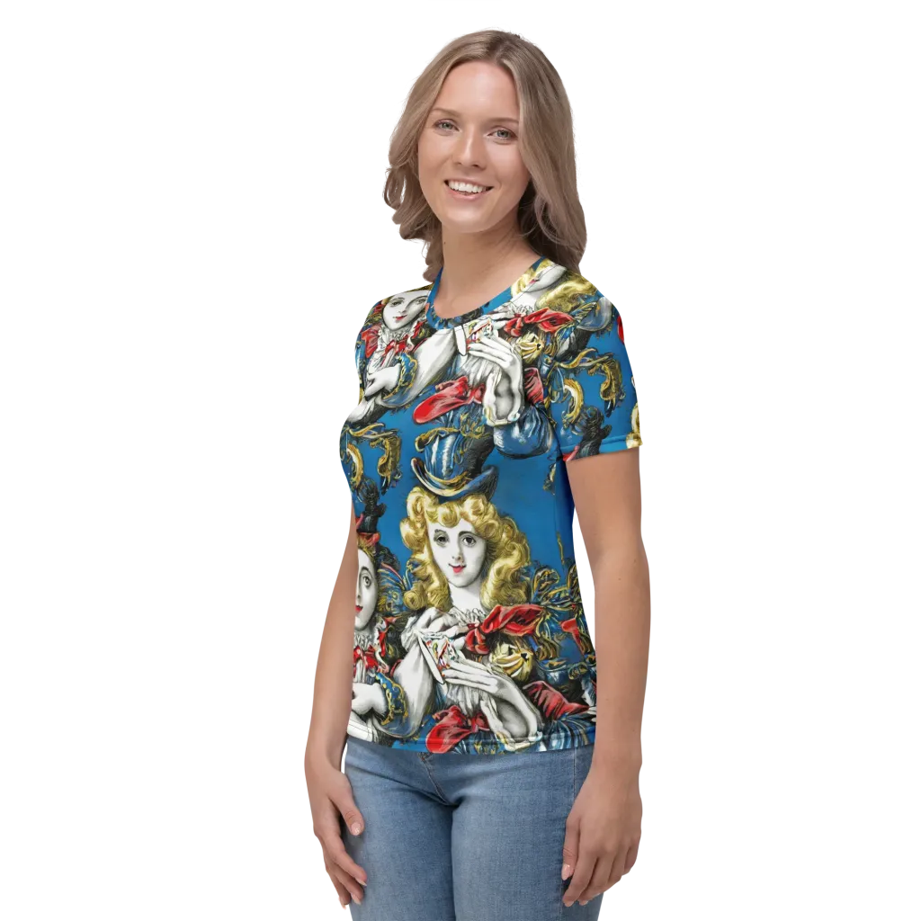 Masquerade Echoes on Women's Crew Neck T-Shirt — Left