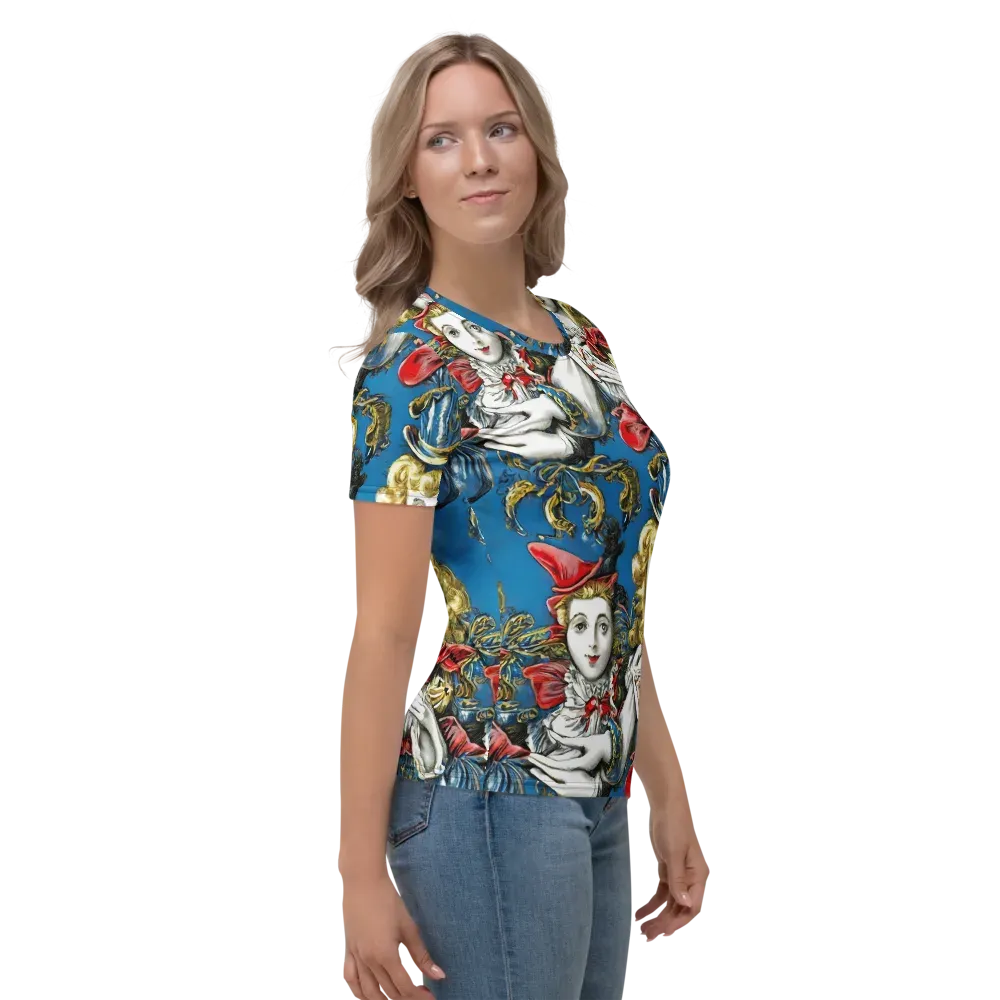 Masquerade Echoes on Women's Crew Neck T-Shirt — Right