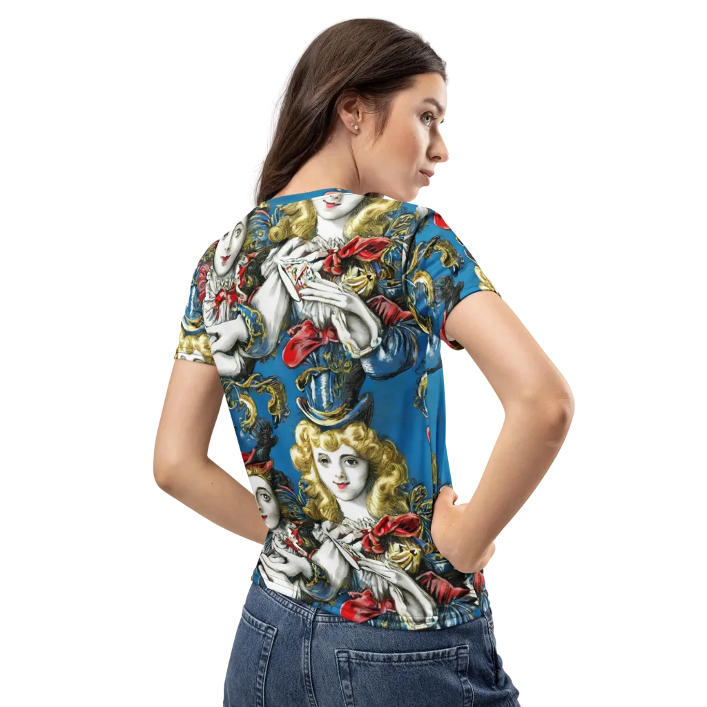 Masquerade Echoes on Women's Crew Neck T-Shirt — Back
