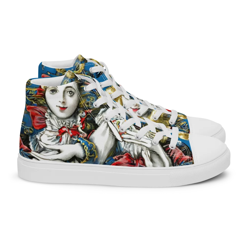 Masquerade Echoes on Women's High Top Canvas Shoes — Right